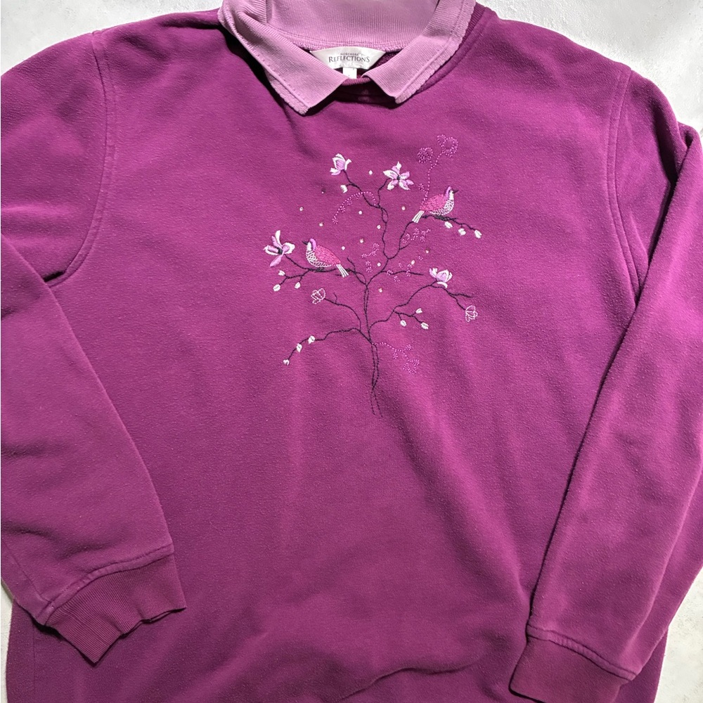 Northern Reflections Sweater with Embroidered Design